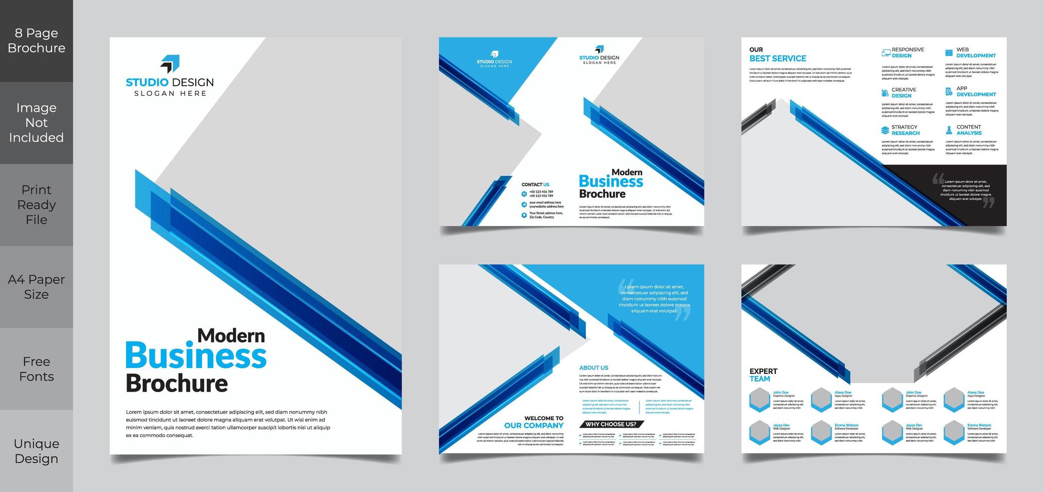 Corporate Business Square Brochure Template Design vector