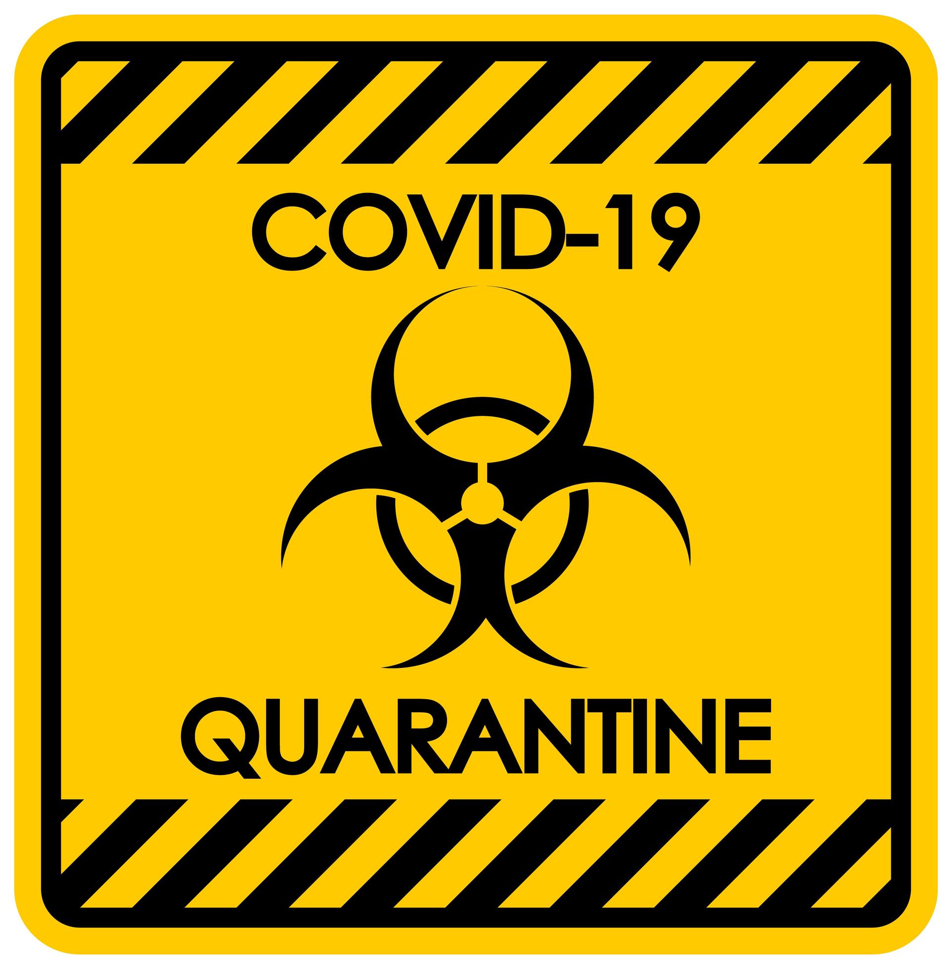 Coronavirus quarantine sign 967328 Vector Art at Vecteezy