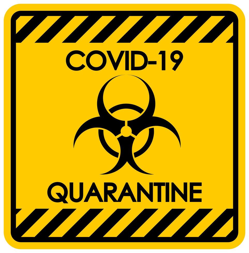 Coronavirus quarantine sign  vector