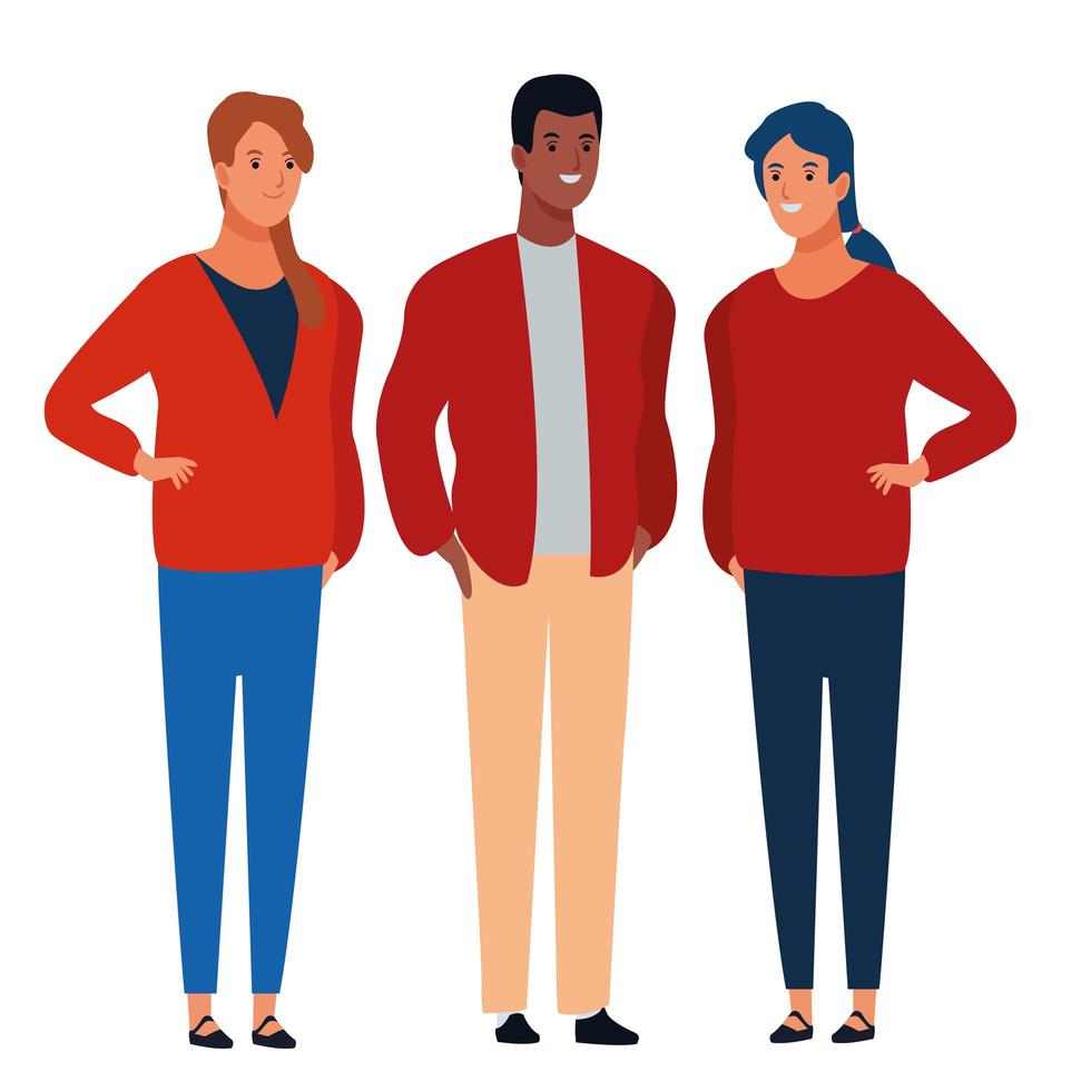 Group of diverse people  vector