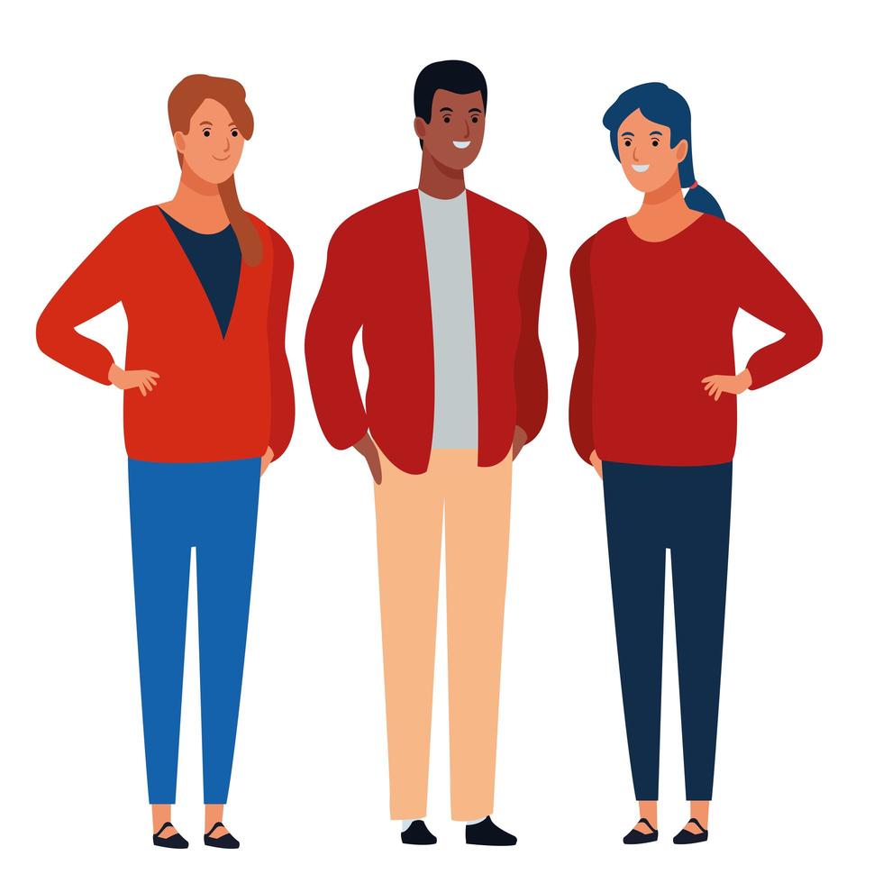 grupo de personas diversas vector