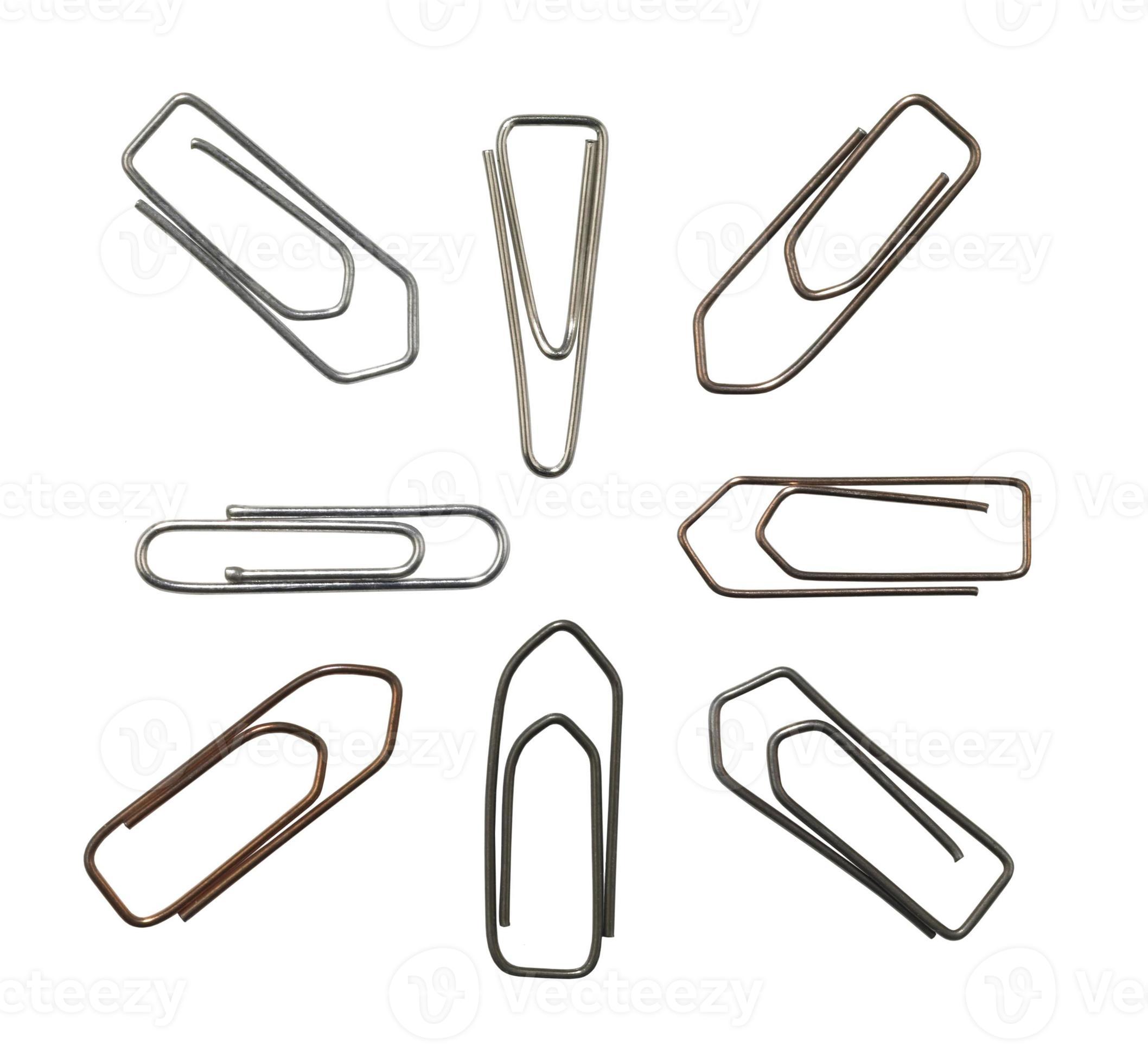 metallic paper clips variation photo