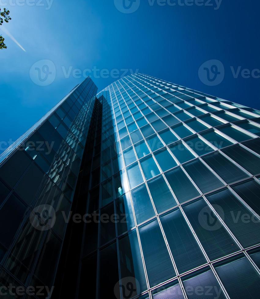 office buildings. modern glass silhouettes of skyscrapers photo