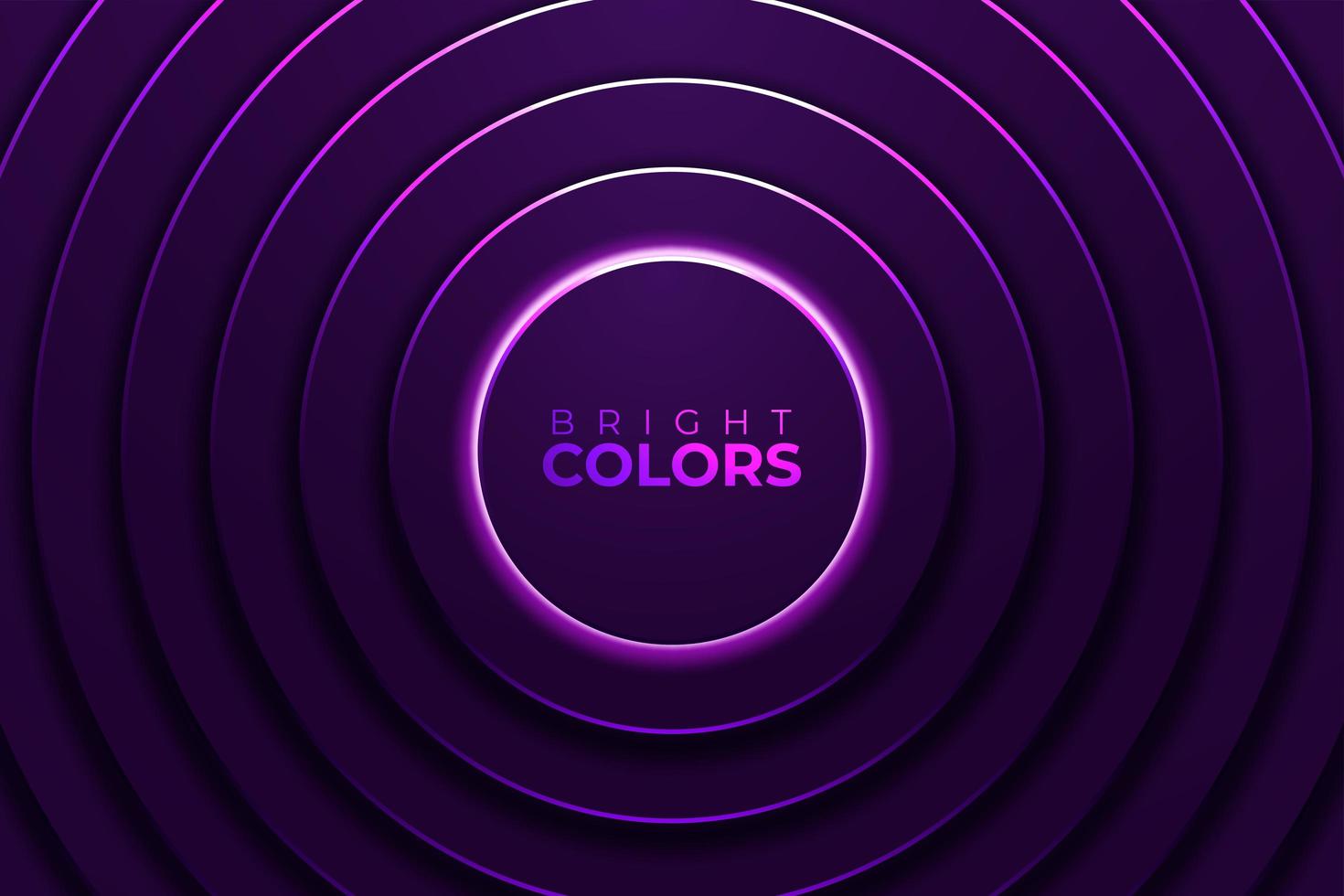 Vibrant Neon Glowing Purple Circles vector