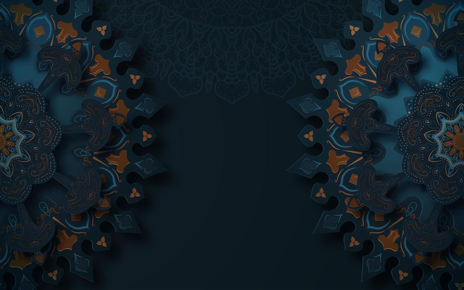 Fondo decorativo de mandala oscuro vector