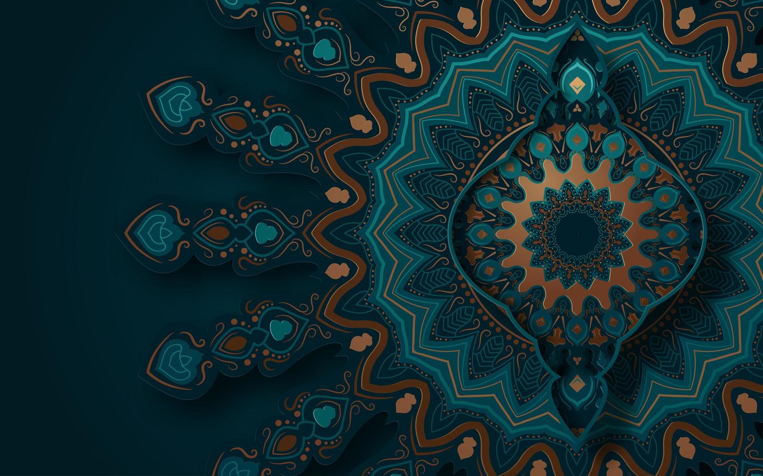 Ornate Textured Mandala Background  vector