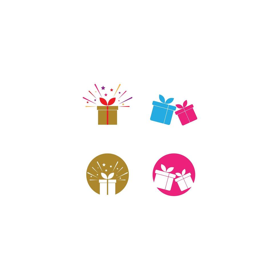 conjunto de iconos de regalo vector