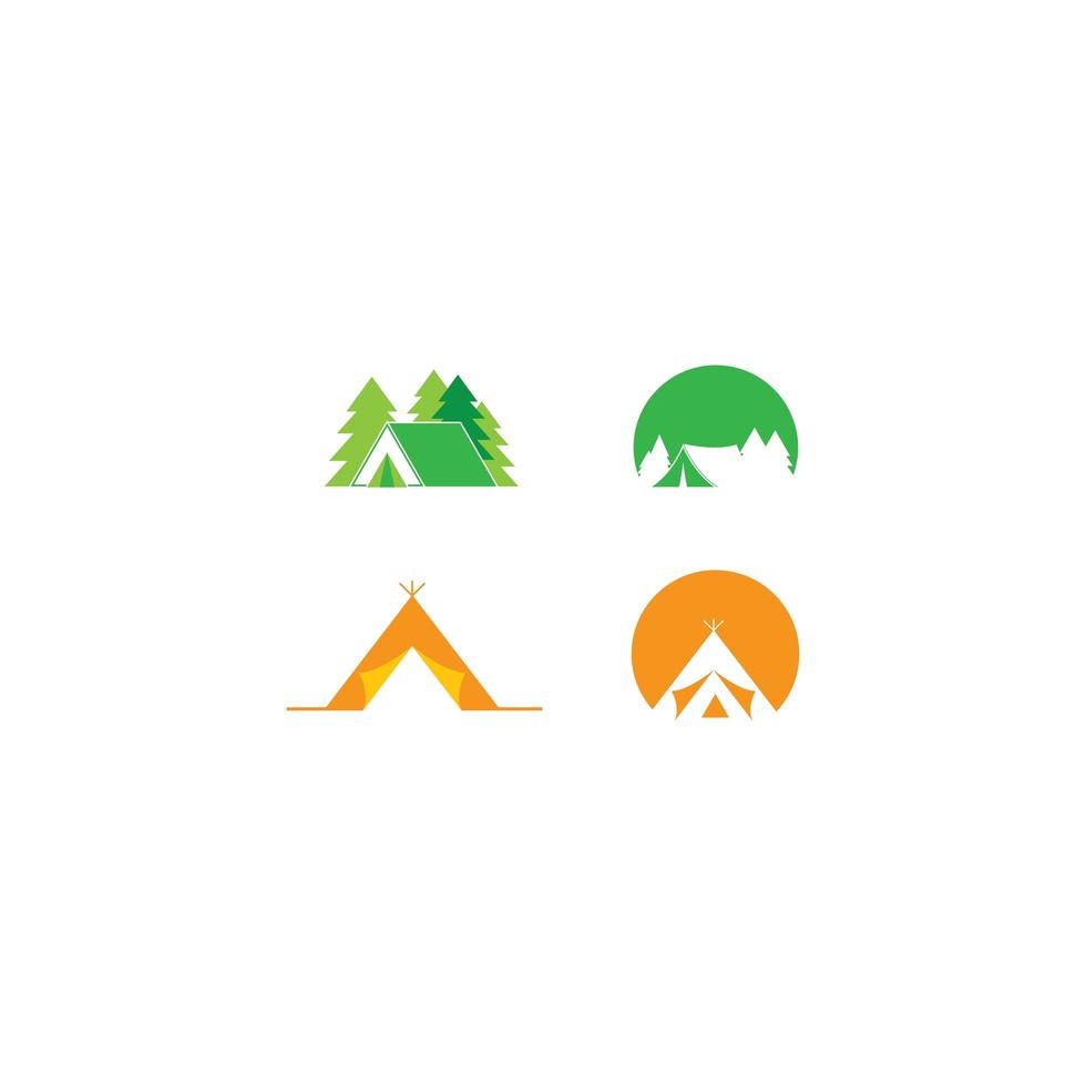 Tent Icon Collection vector