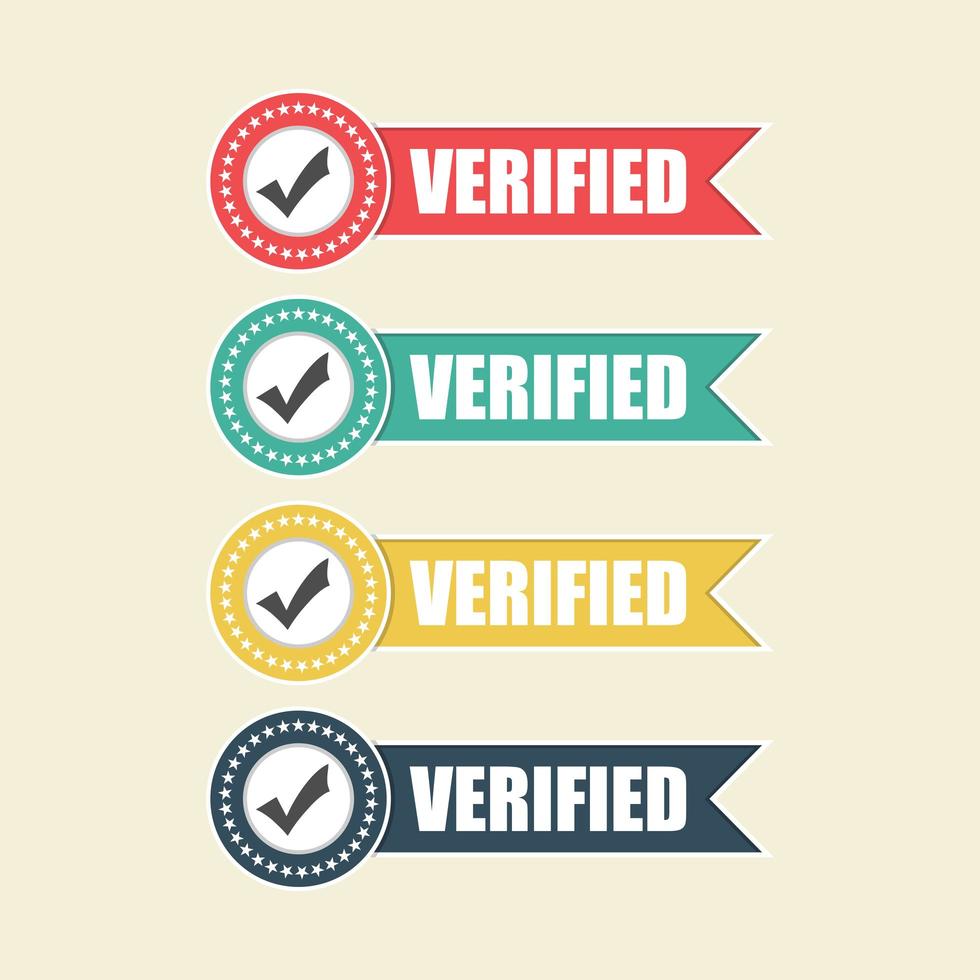 Verified badge set  vector