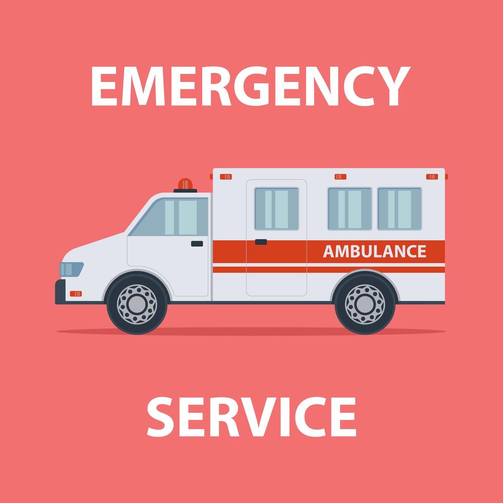 servicio de emergencia en ambulancia vector