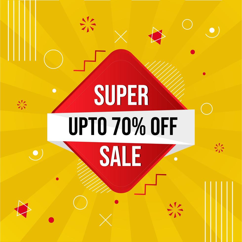 Super sale promotion banner vector