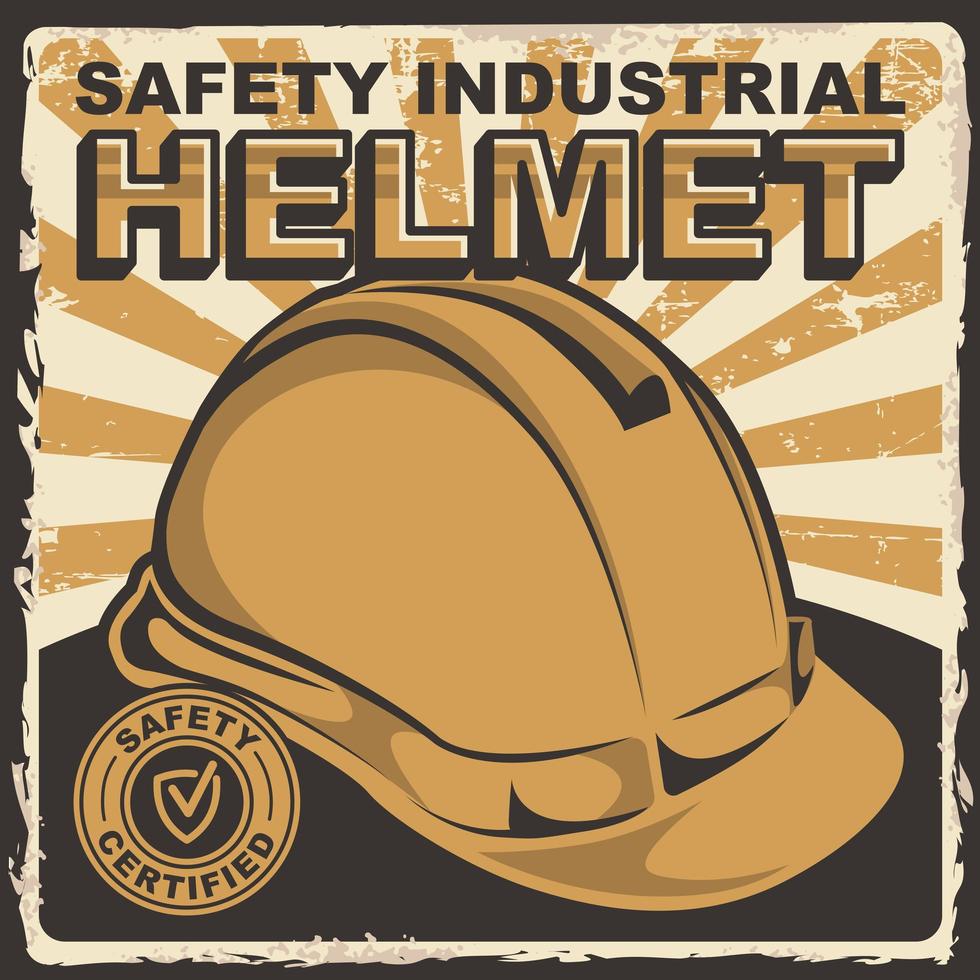 señalización de casco industrial de seguridad vector