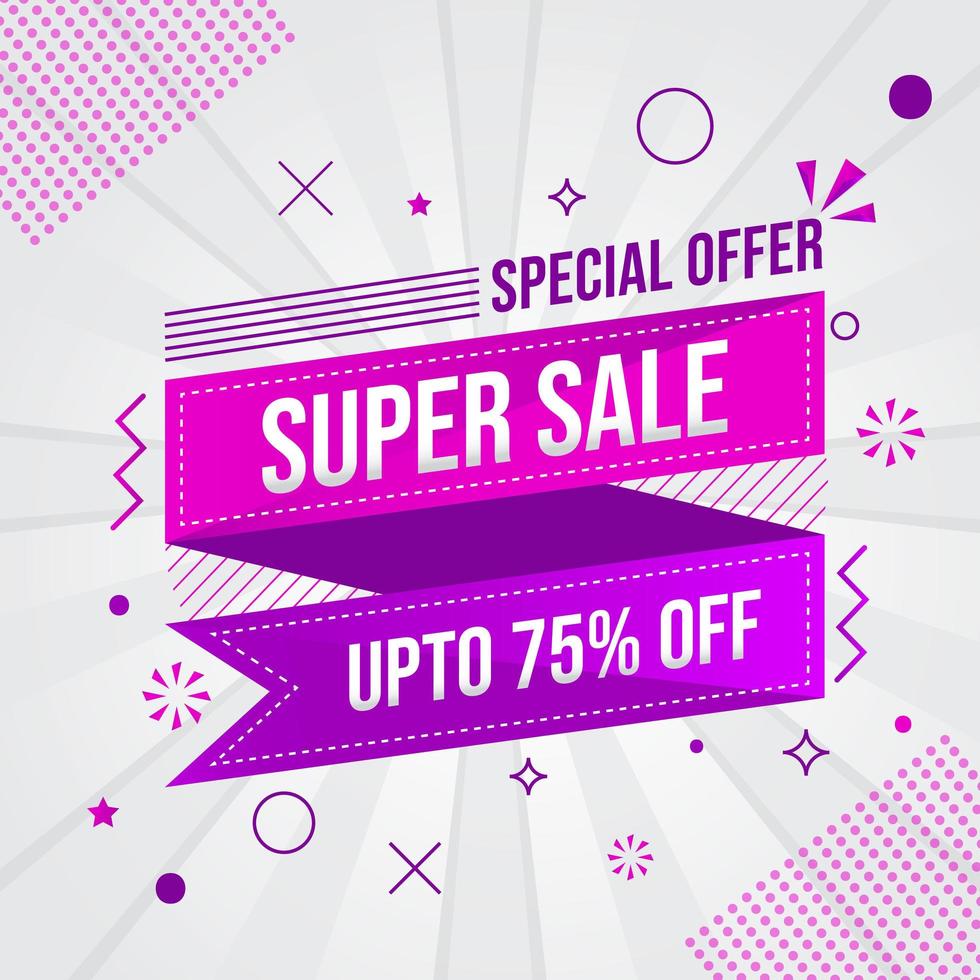 Super sale banner vector