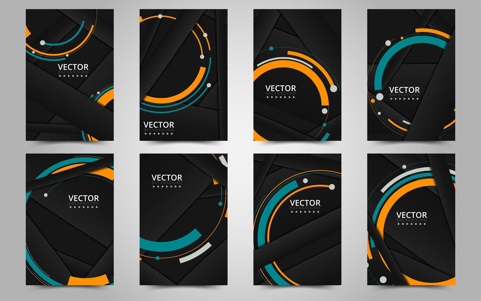 Black and Orange Business Brochure Template vector