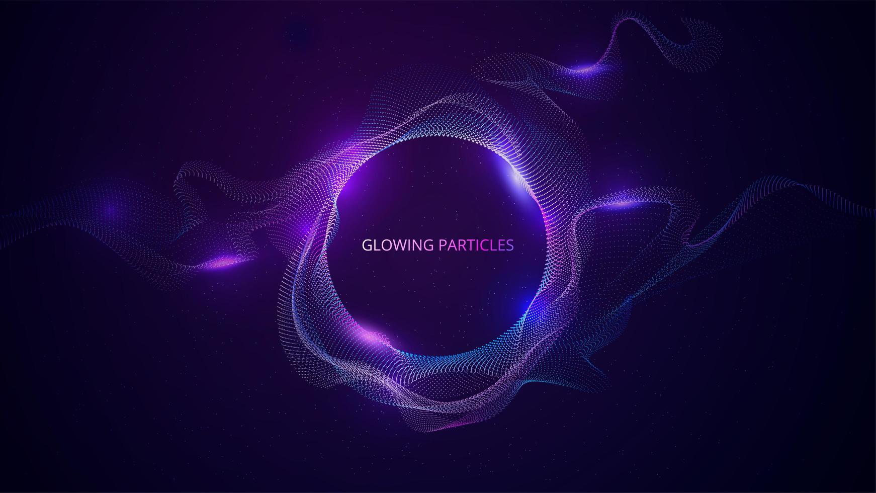 Blue and Purple Circle Mesh Surface on Dark Background vector