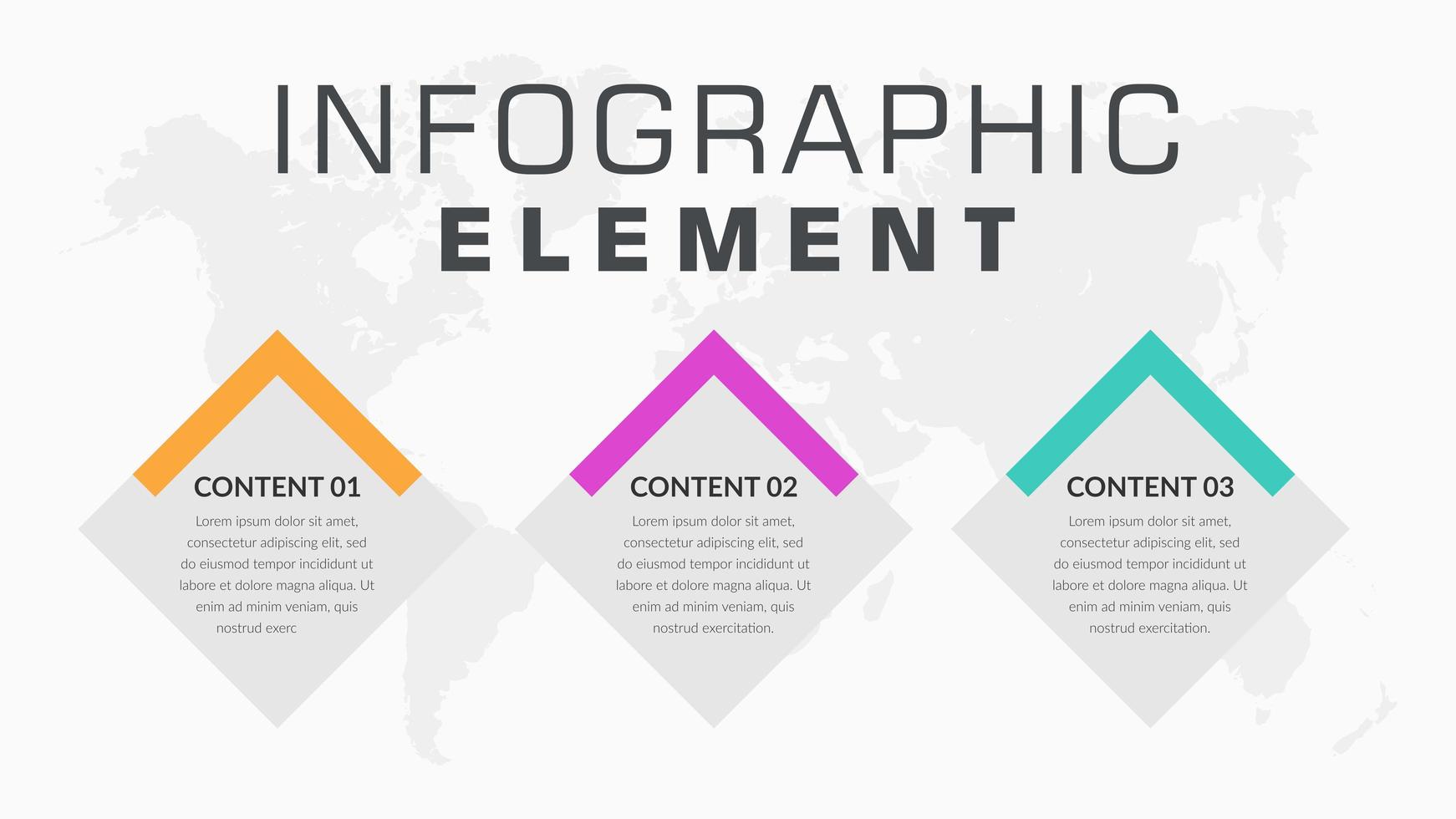 Diamond Shape Business  Infographic  vector