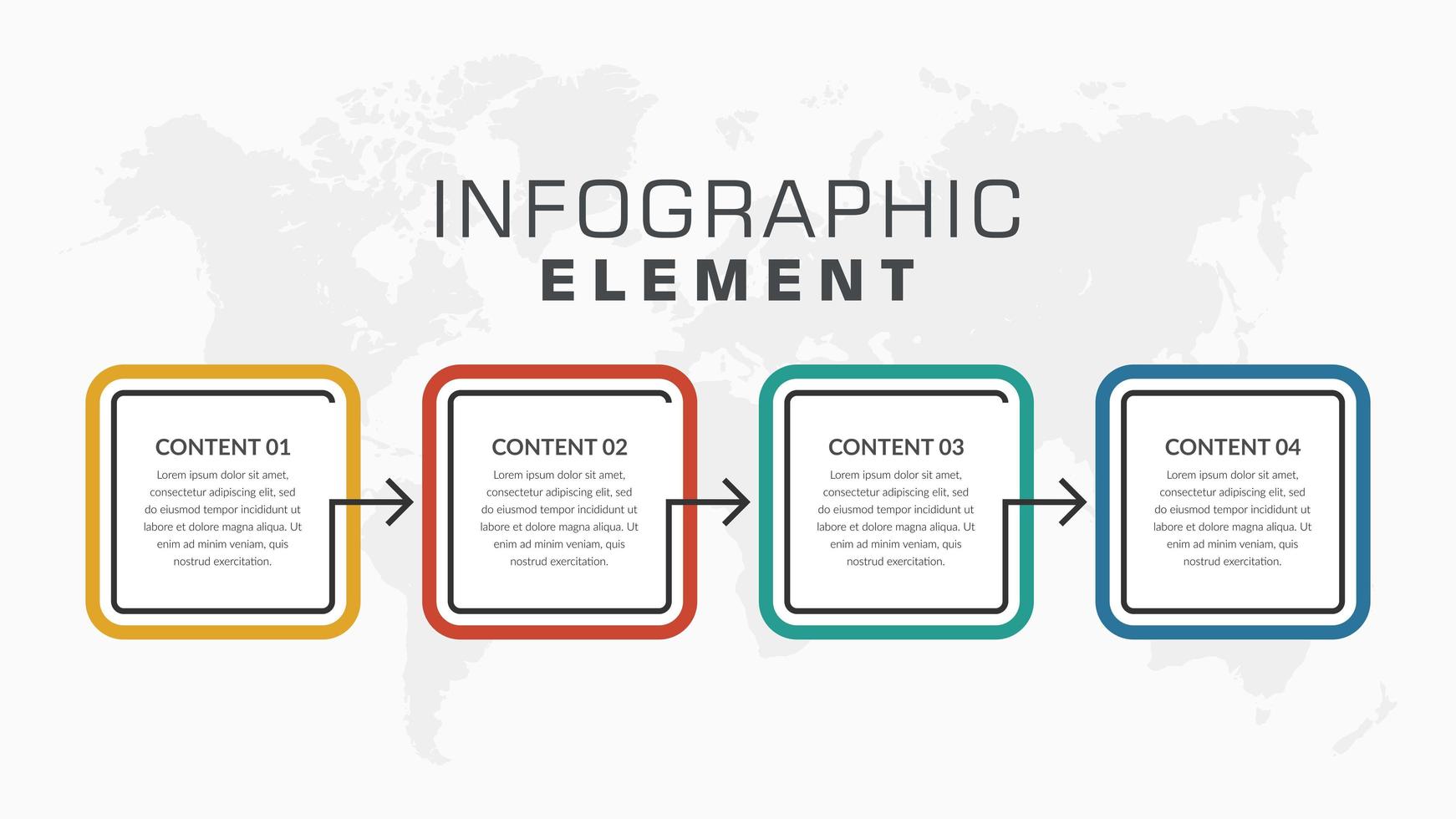 Modern Square Business Strategy Template  vector