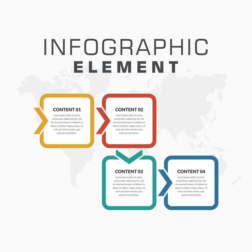 plantilla de infografía estilo flecha para estrategia empresarial vector