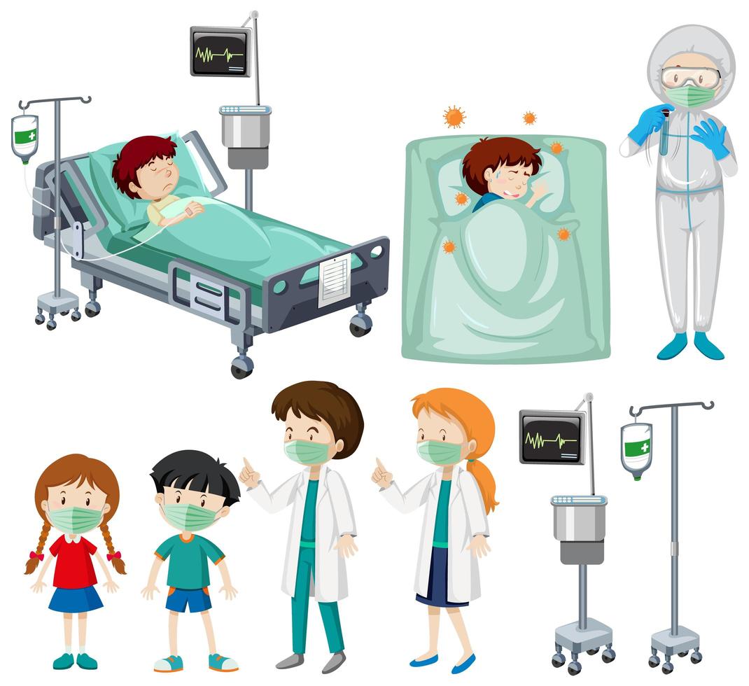 Patients and Doctors Set vector