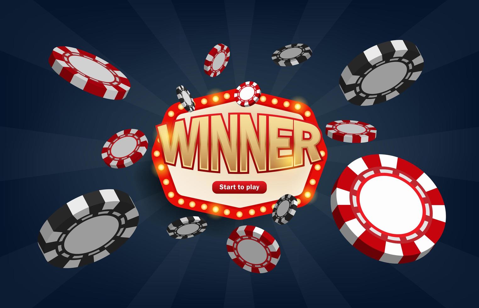 Winners lottery game jackpot prize  vector