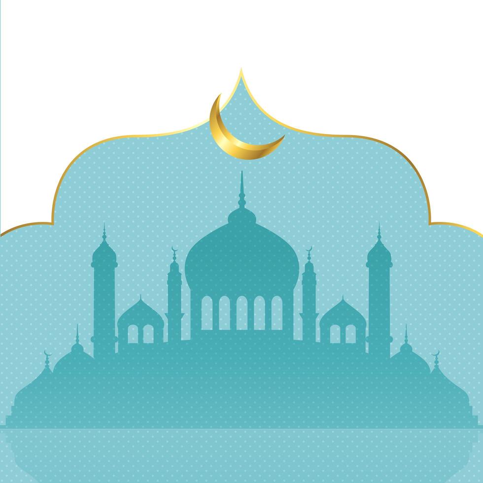 Ramadan Kareem Design With Mosque Silhouette Download Free