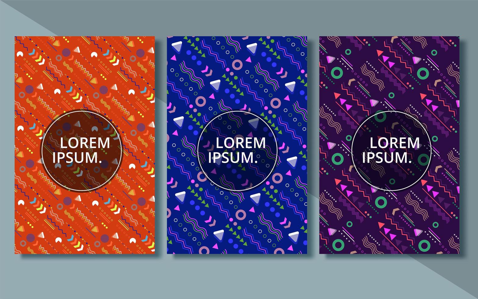 Modern abstract cover background set  vector