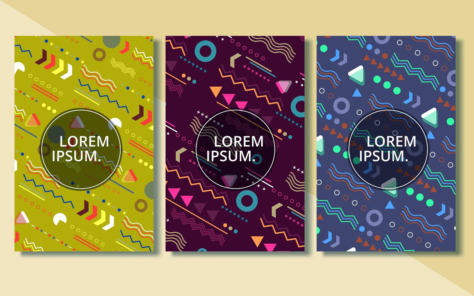 conjunto de portadas abstractas modernas, conjunto de diseño de portadas mínimas vector