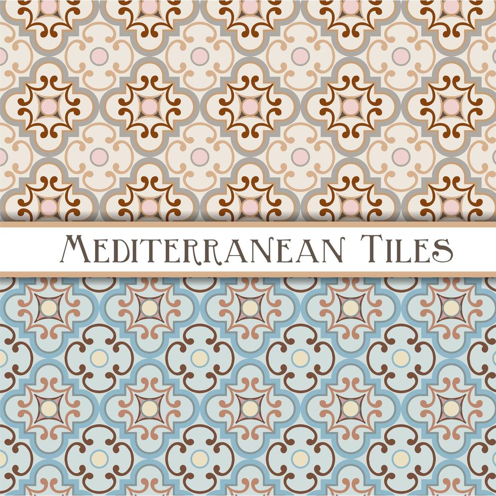 Geometric Mediterranean Patterns vector