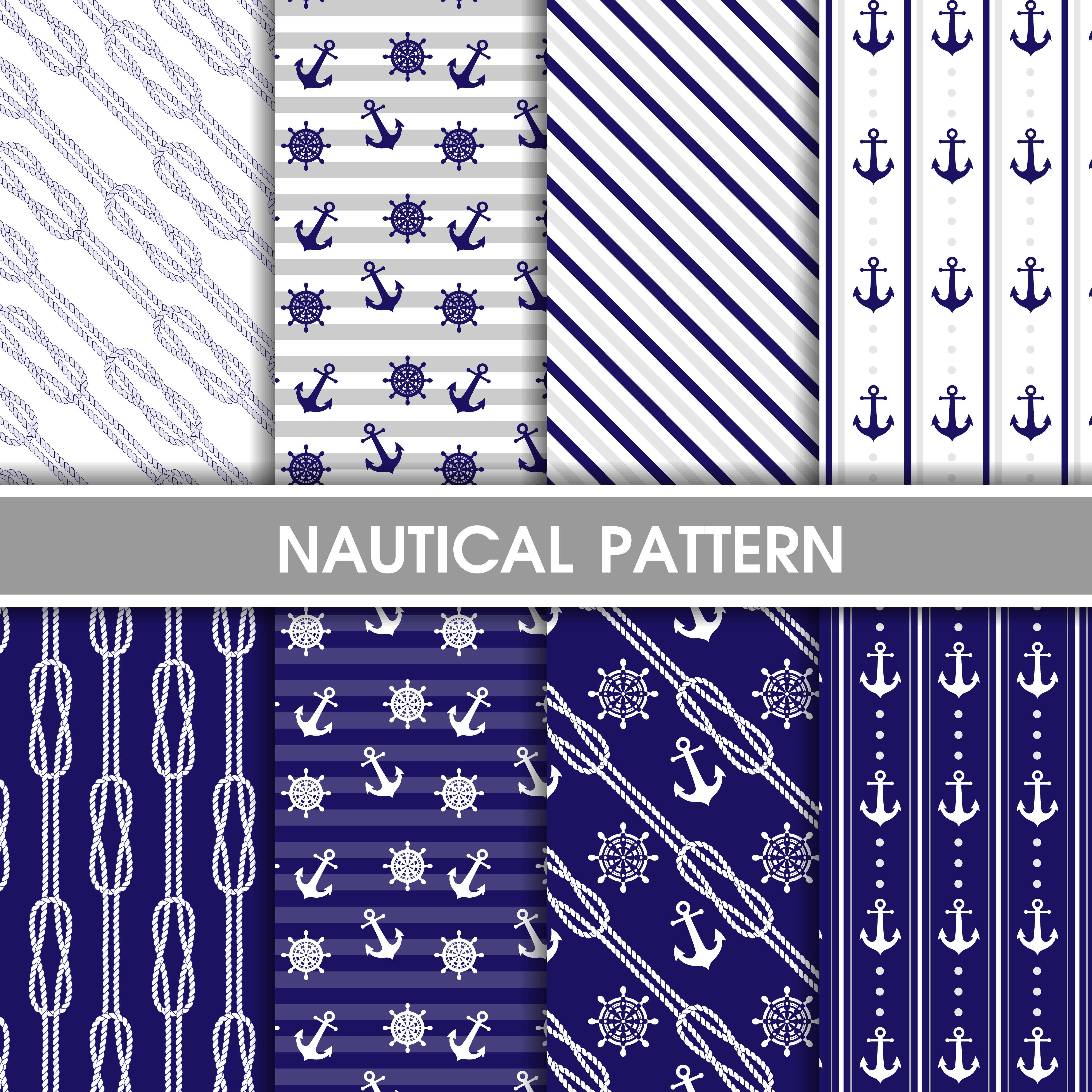 Collection of Nautical Patterns 1012964 Vector Art at Vecteezy