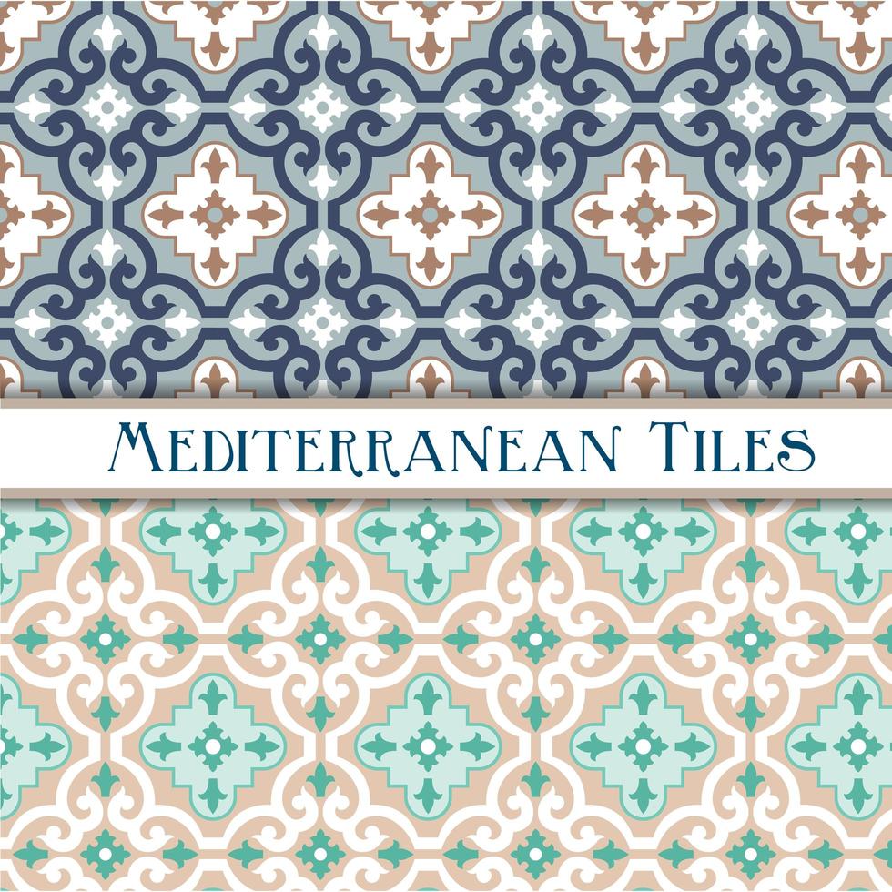 Geometric Mediterranean Patterns vector