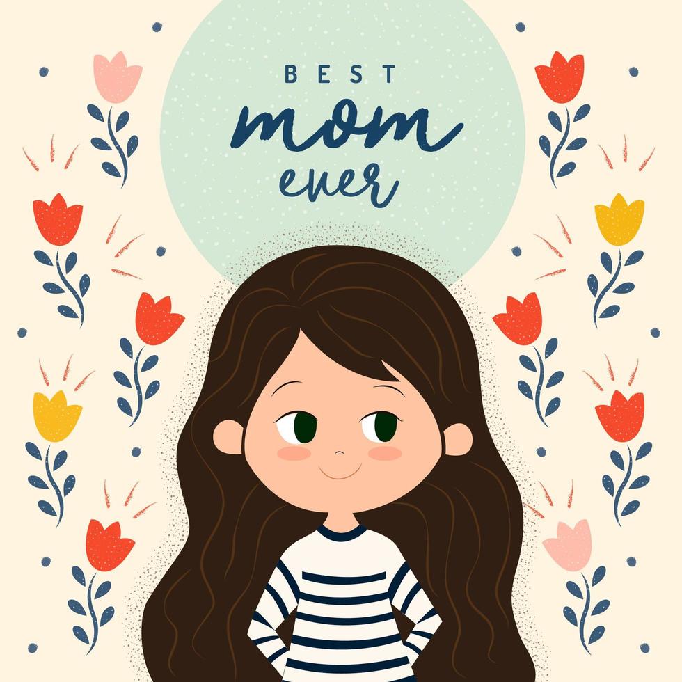 Best Mom Ever Background  vector