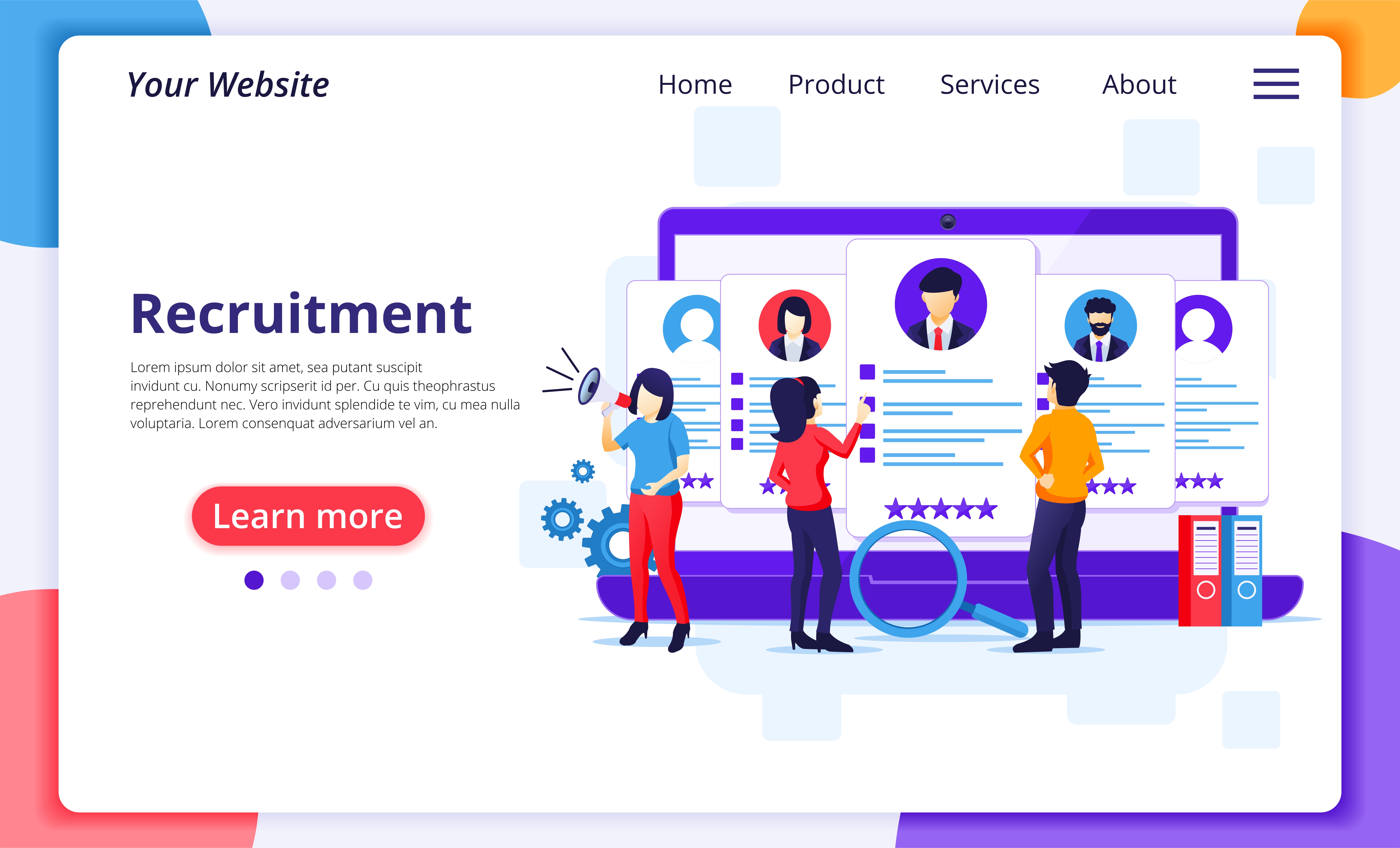 Online recruitment landing page 1019249 Vector Art at Vecteezy