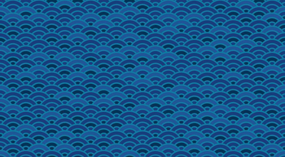 Chinese and Japanese wave seamless wallpaper vector