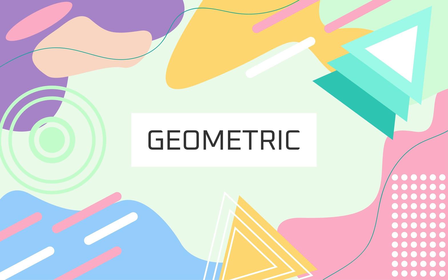 Geometric colorful background in pastel colors vector