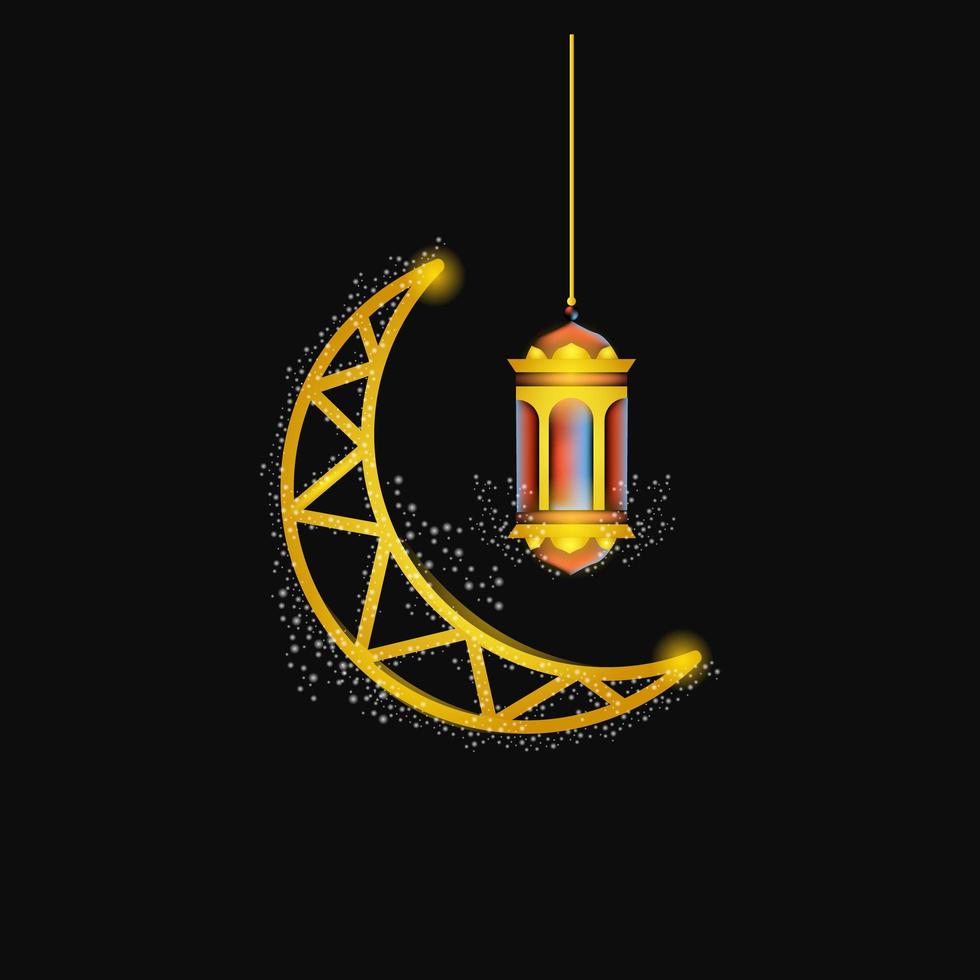 ramadan lantern with moon