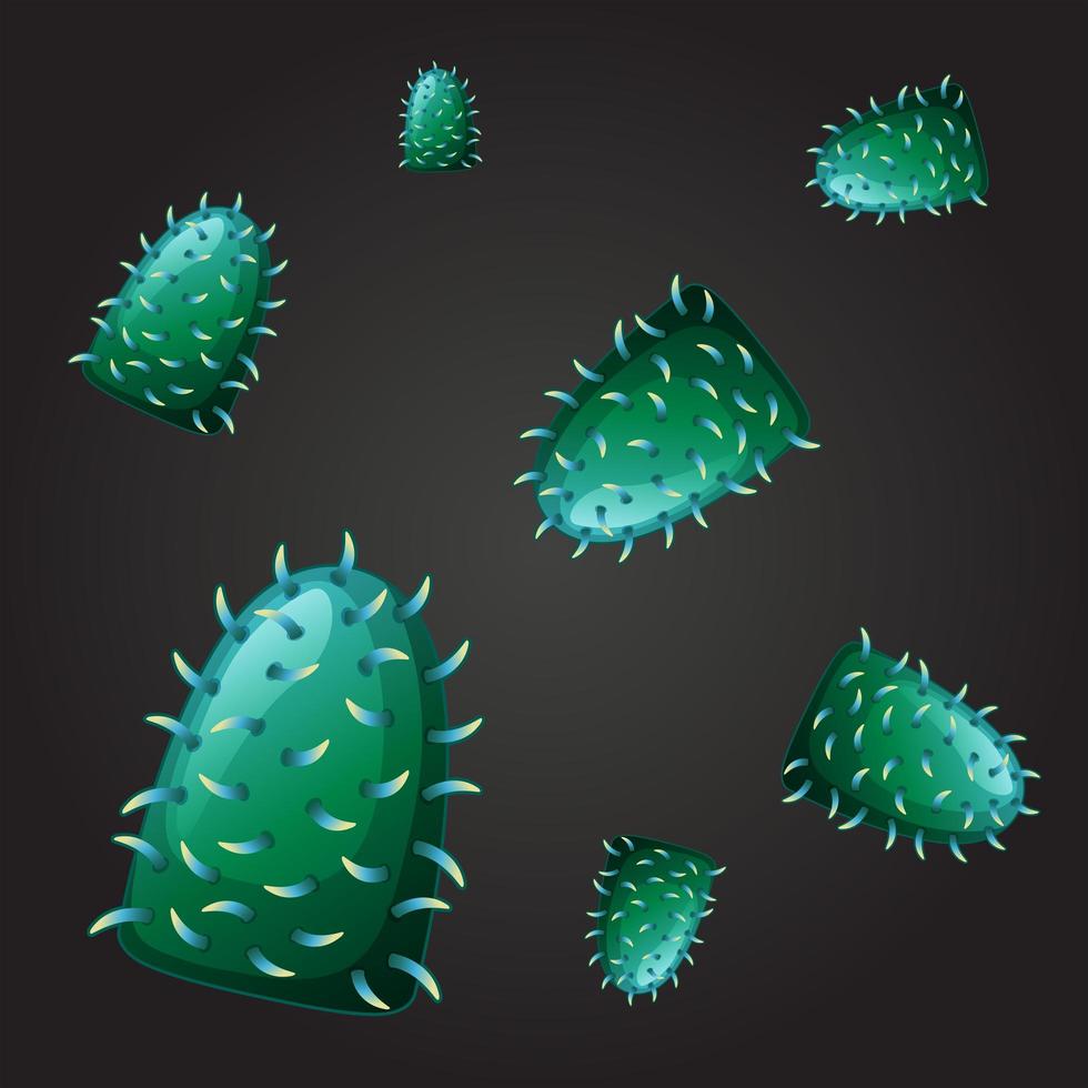 Seamless design for green virus vector