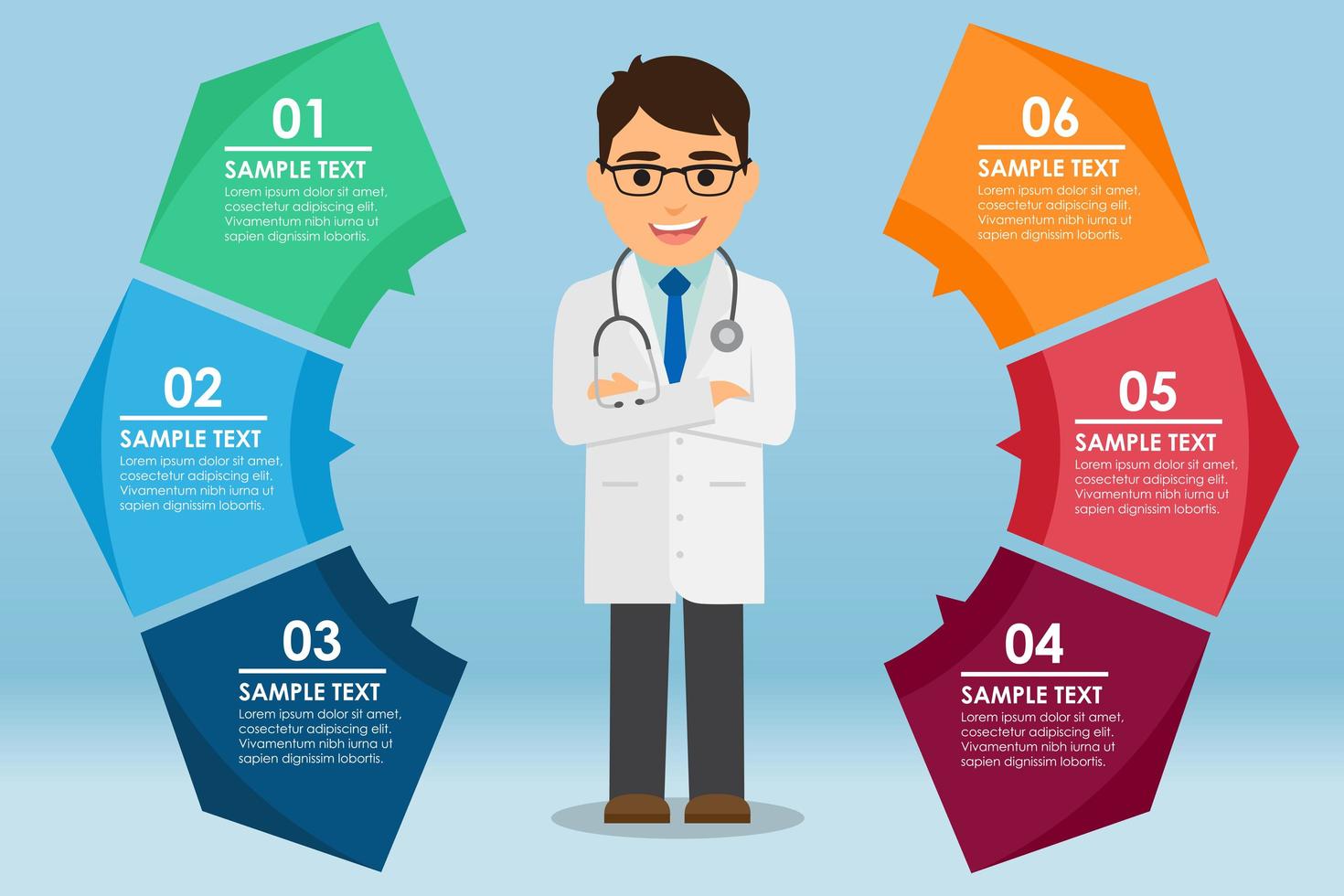 Medical Round Infographic vector