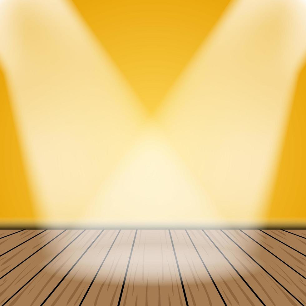 Stage Spotlights on Yellow Background  vector