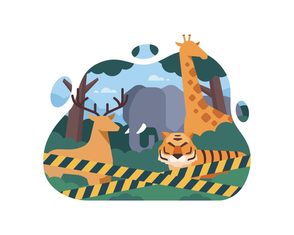 Stop Trading Wild Animals Design vector