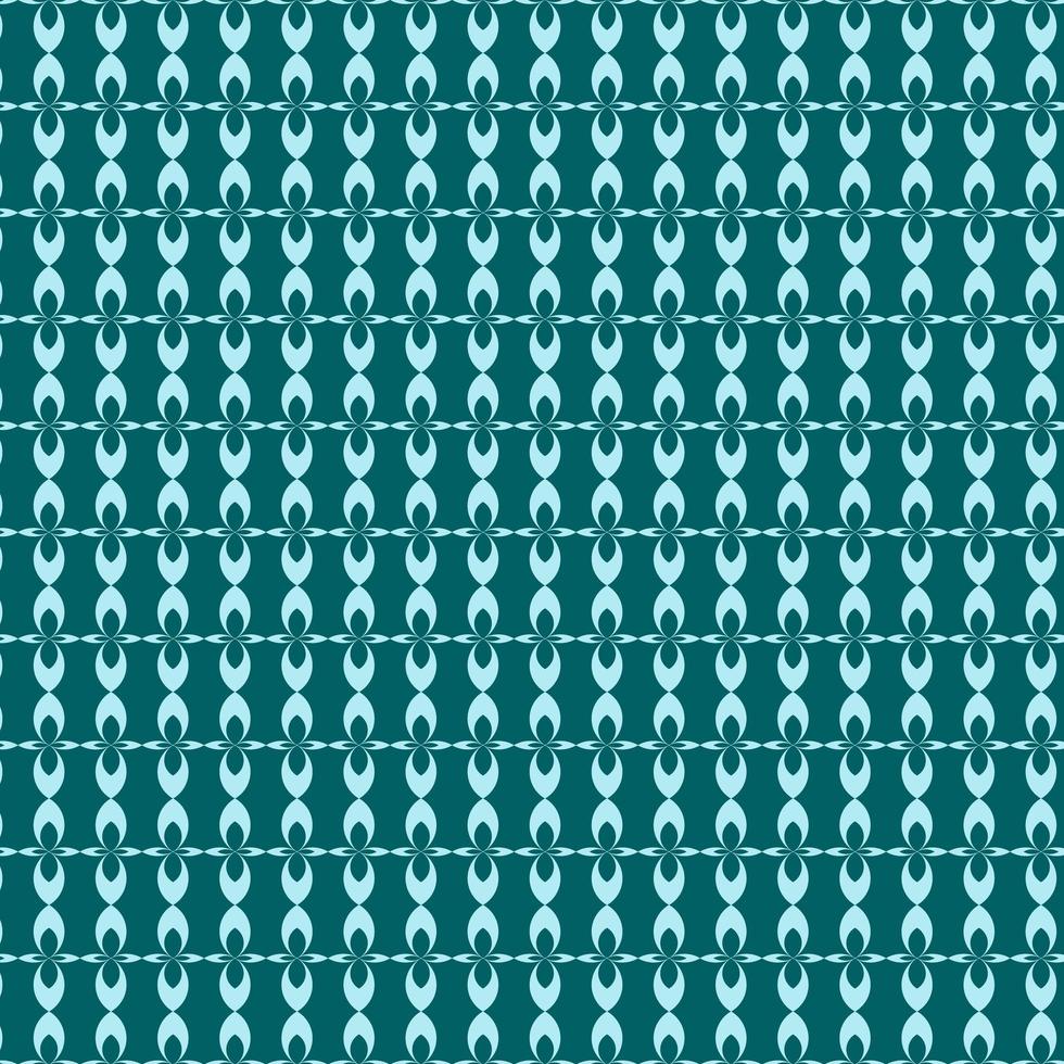 Elegant Teal Retro Linked Pattern Design  vector