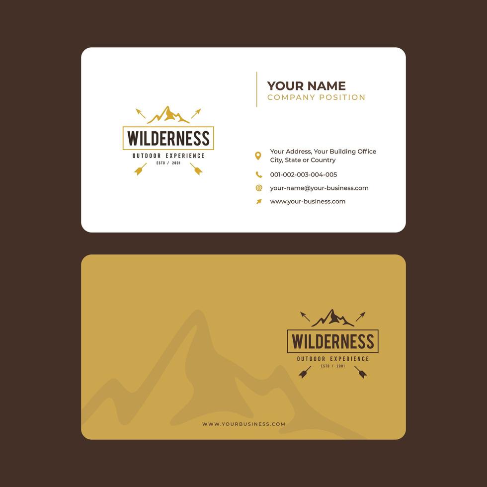 Creative Outdoor Business Card Design Template  vector