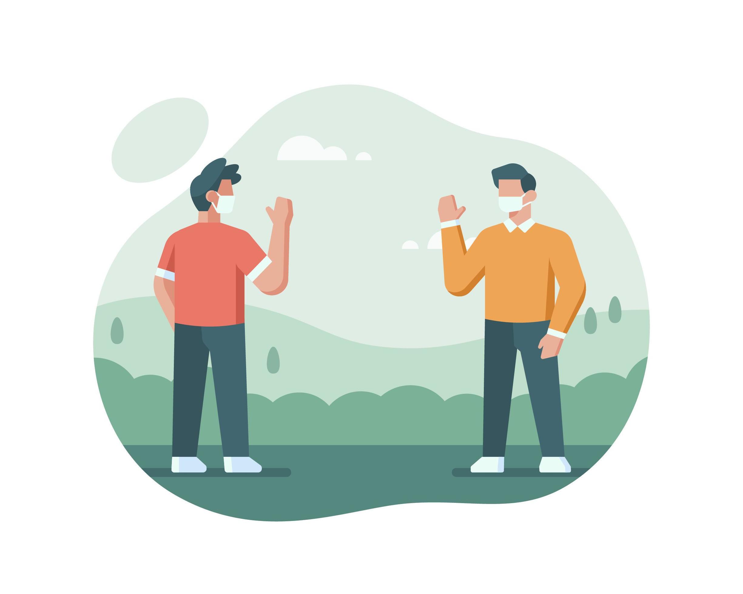 People Social Distancing To Prevent Coronavirus Transmission 1040297 Vector Art at Vecteezy
