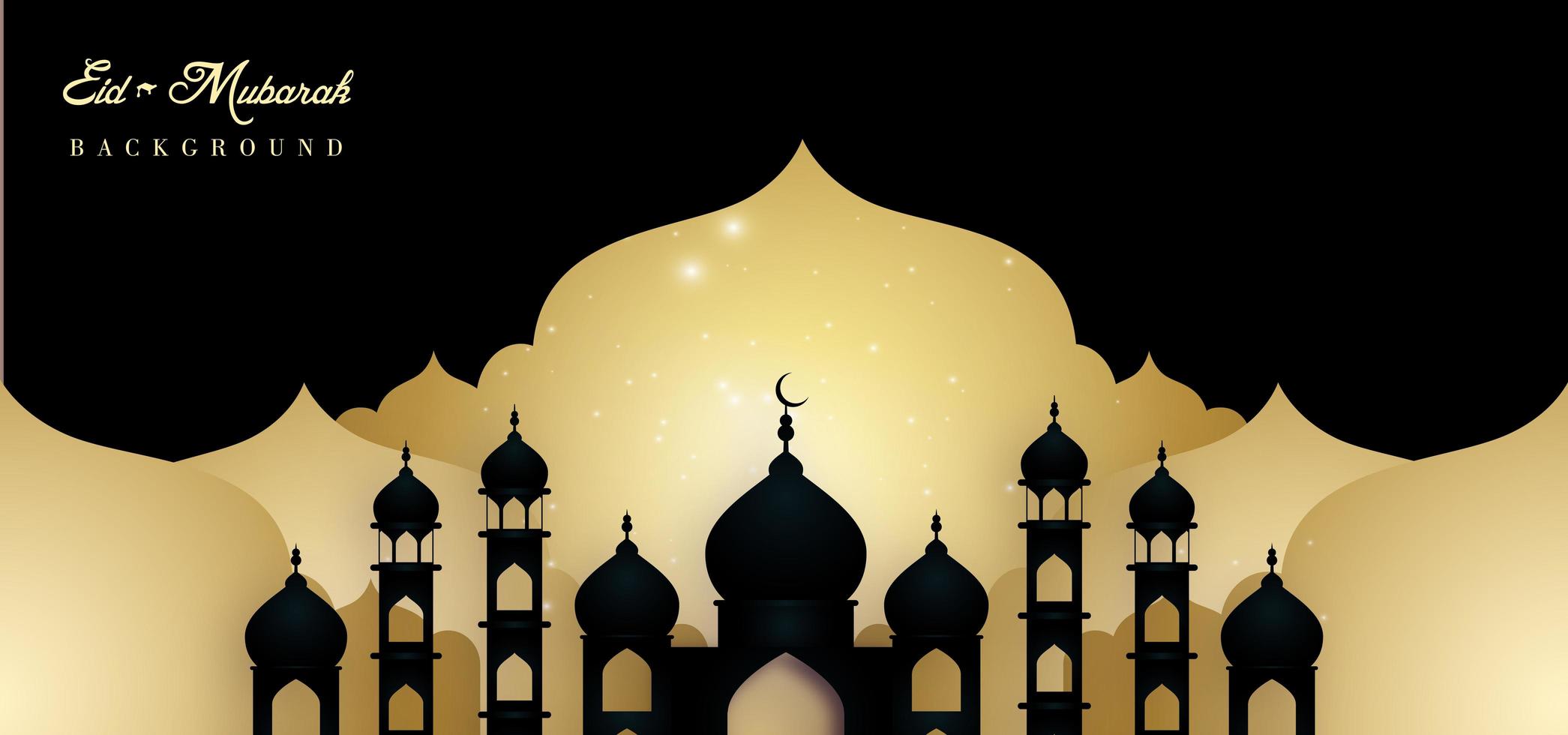 Shadow design Eid Mubarak Royal Luxury Banner Background vector