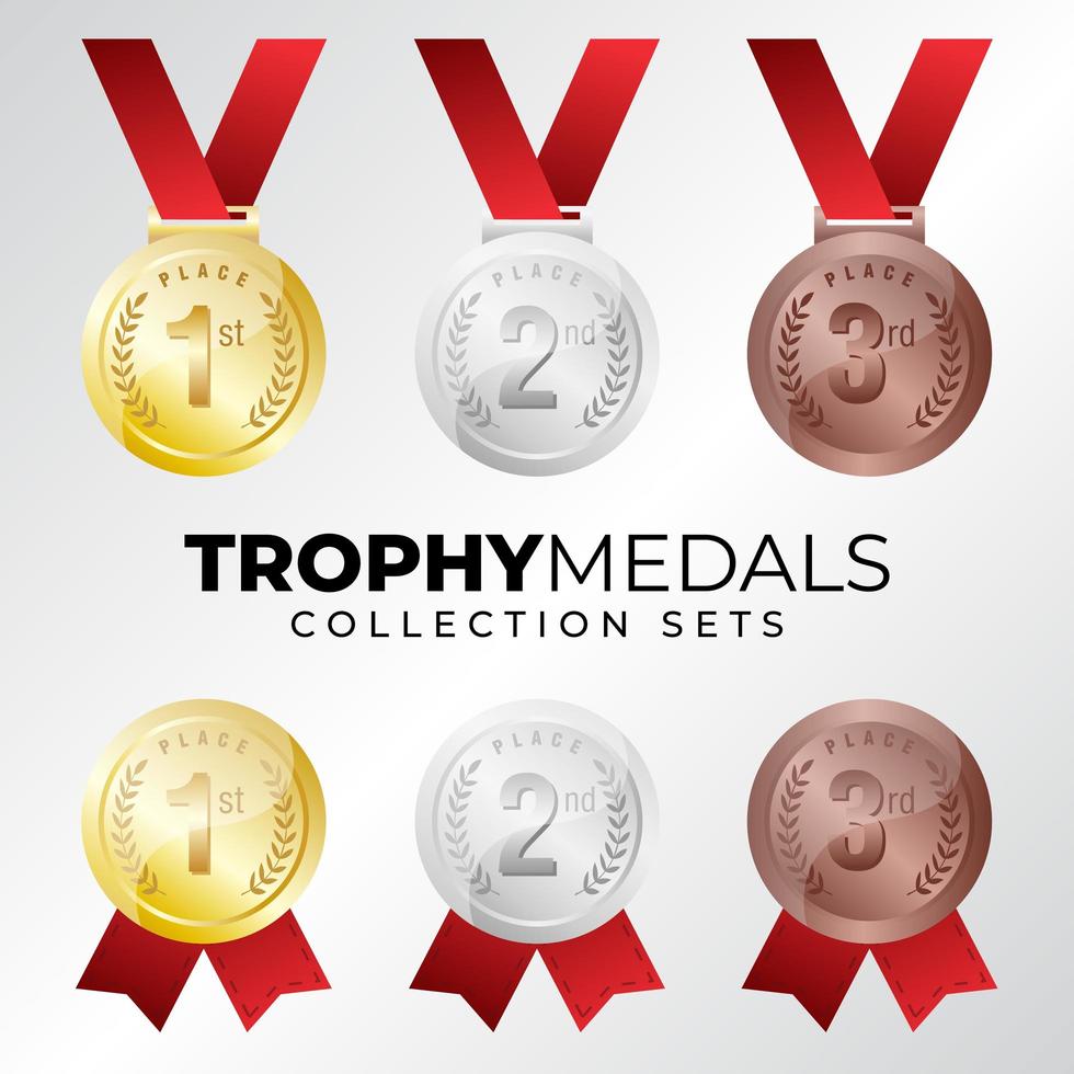 Award Medal Collection Set  vector