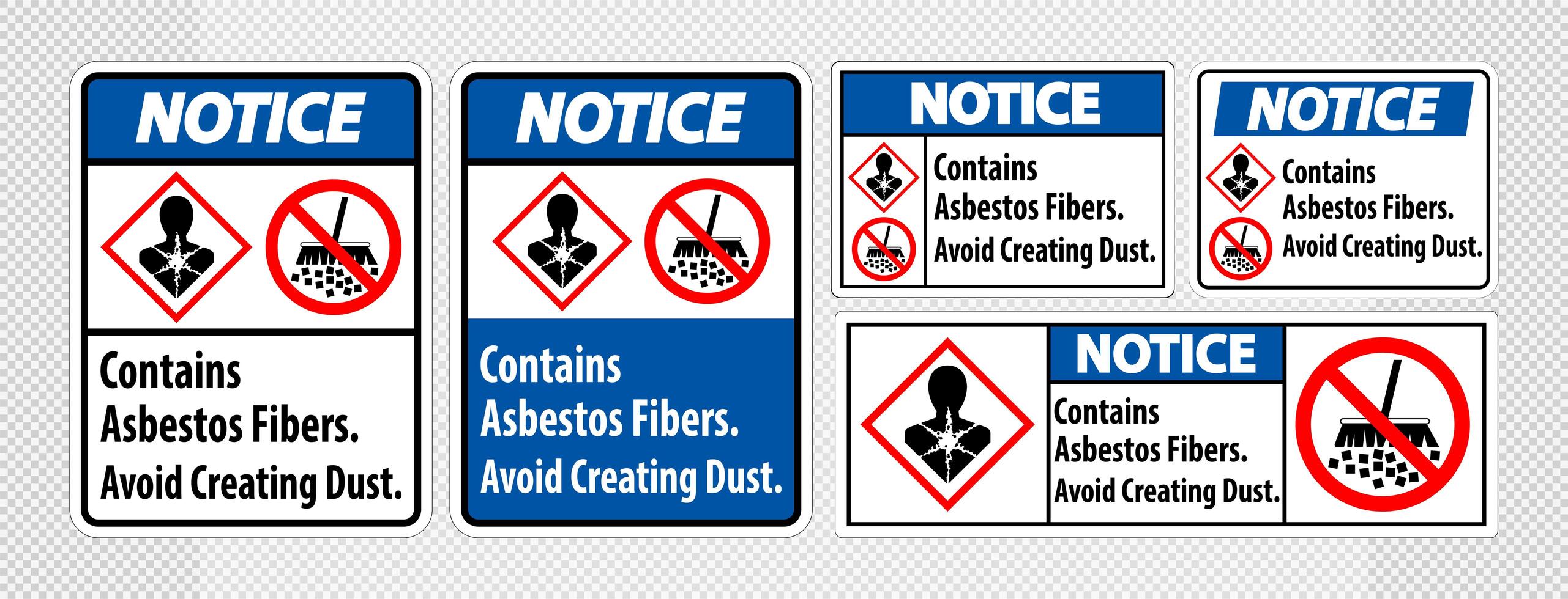 Notice Label Set vector