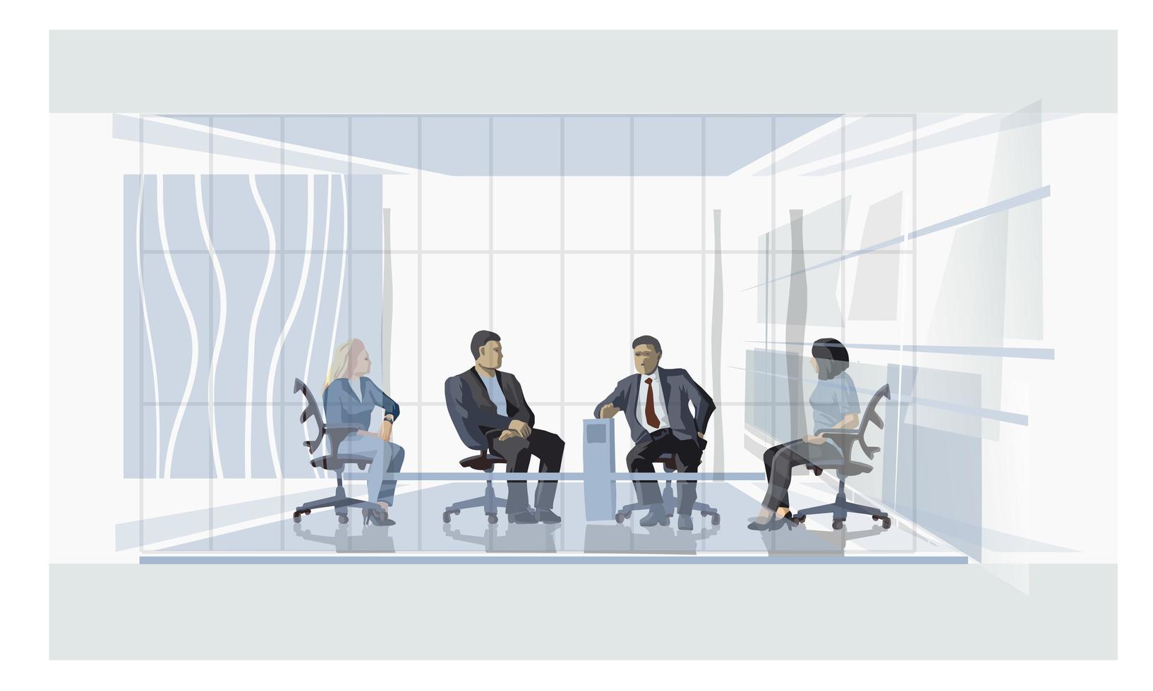 Business people meeting.  vector