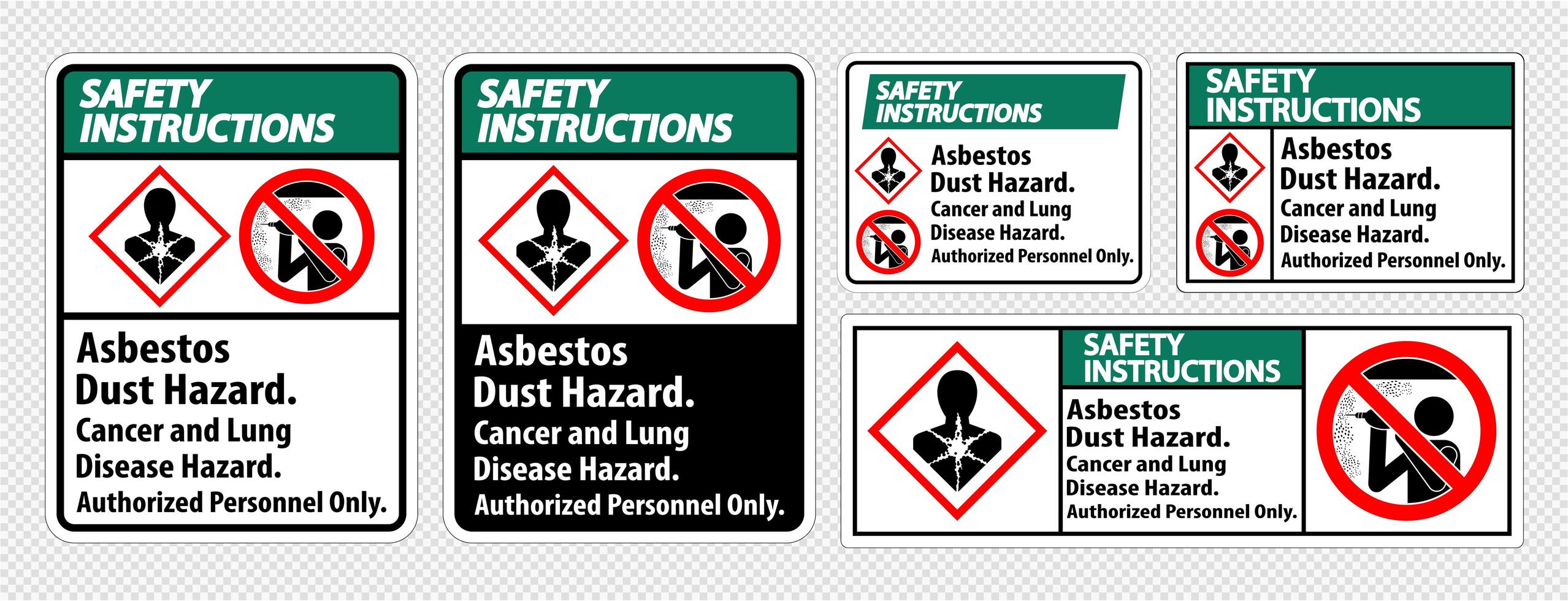 Safety Instructions Labels vector