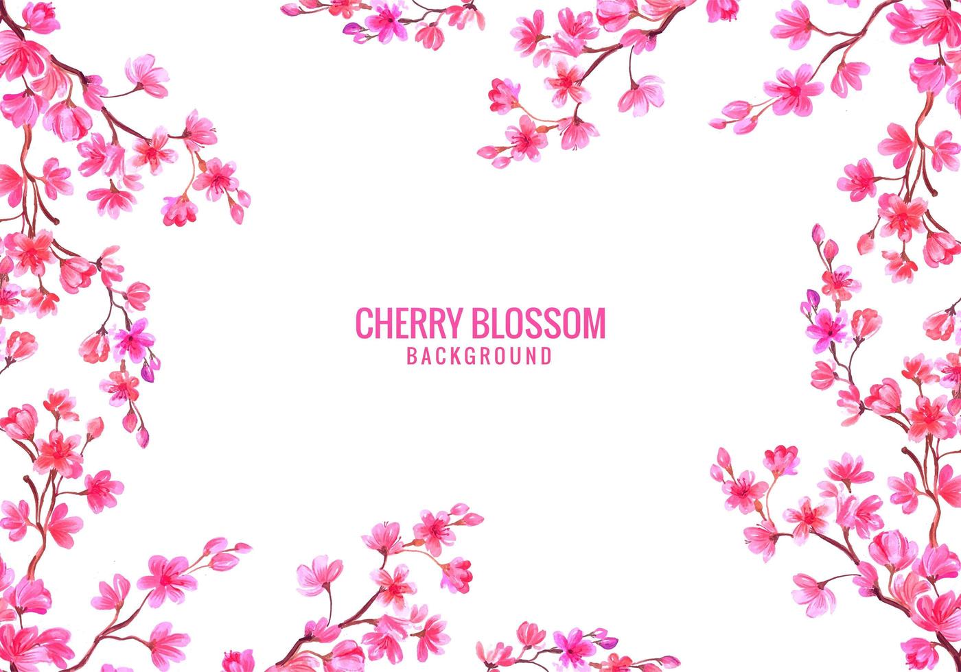 Cherry Blossom Card Background vector