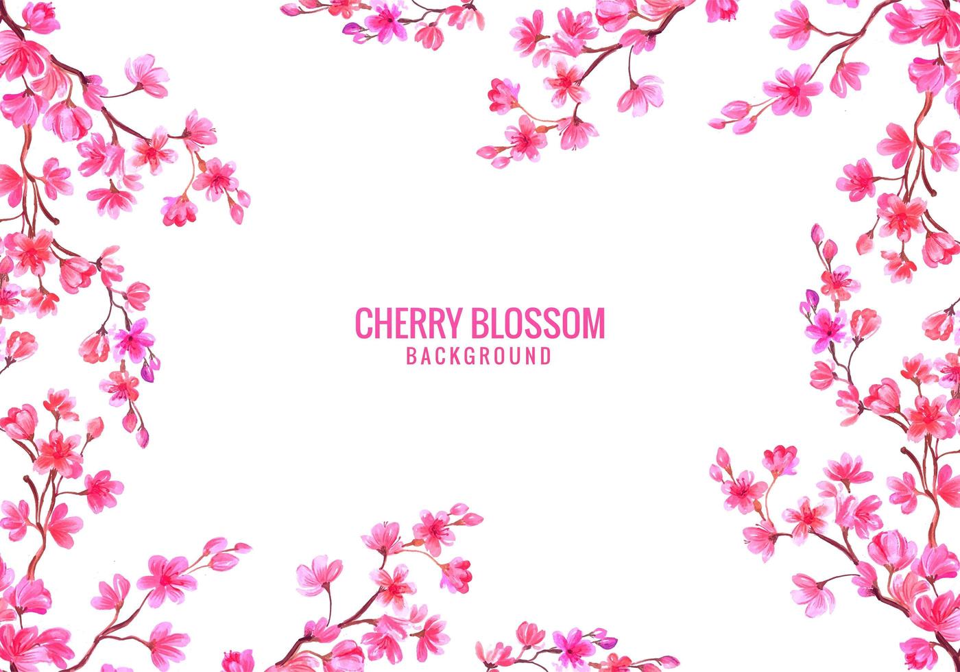 Cherry Blossom Card Background vector
