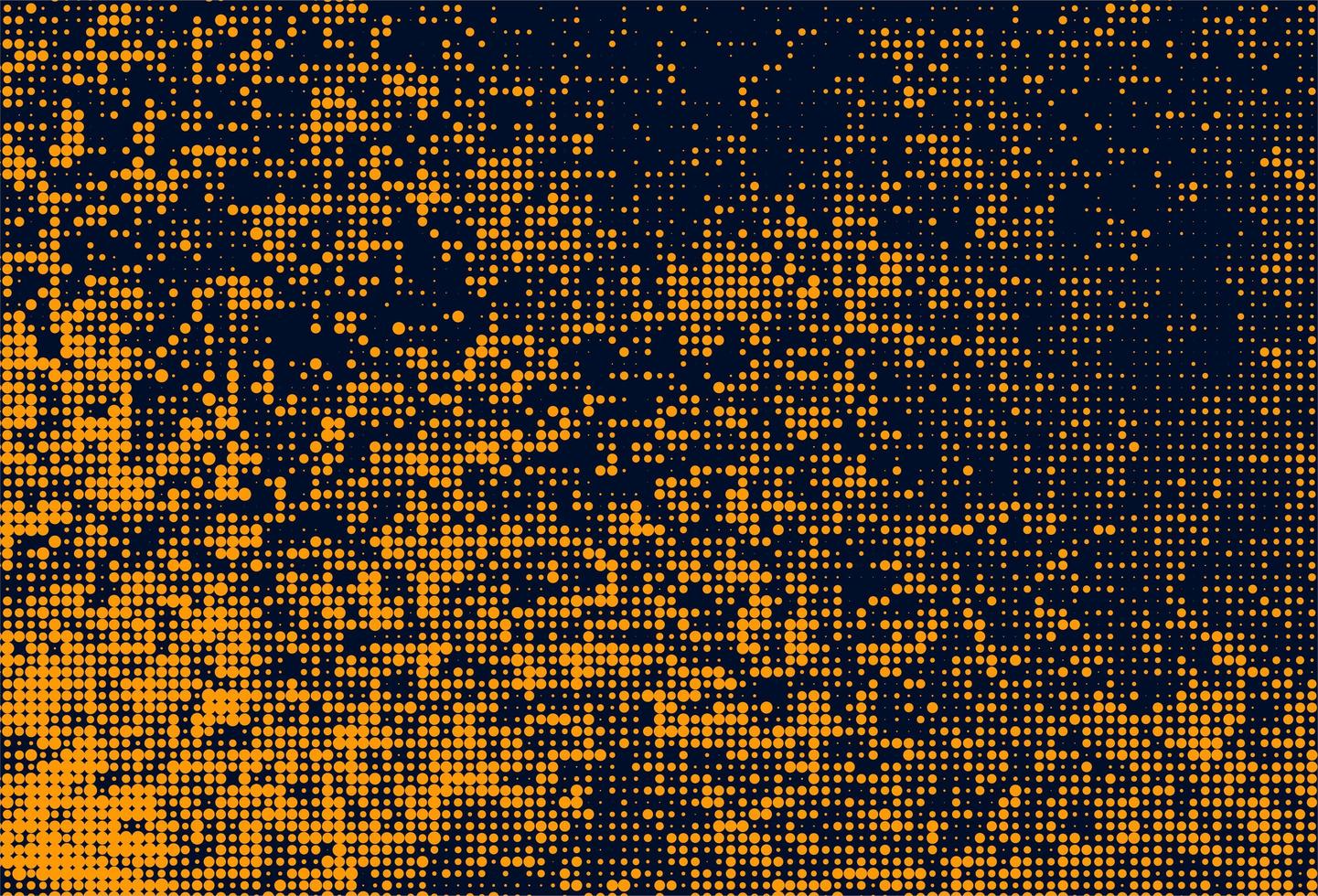 Abstract Black and Orange Dotted Seamless Pattern  vector
